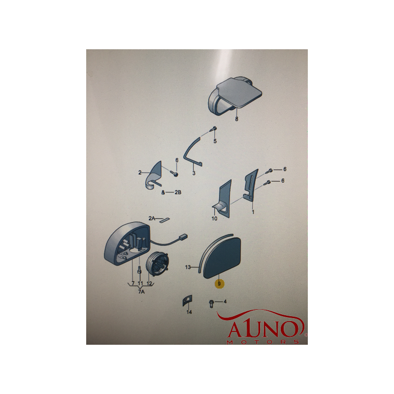 espejo retrovisor beetle